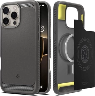 Spigen Rugged Armor (MagFit) для Apple iPhone 16 Pro сірий