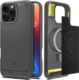 Spigen Rugged Armor (MagFit) для Apple iPhone 16 Pro Max сірий