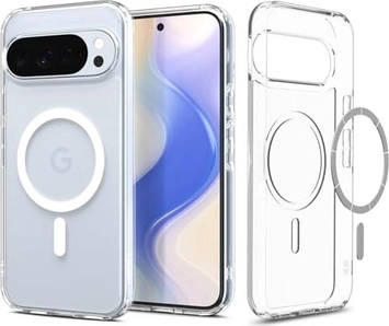 Spigen Ultra hybrid Metal ring (MagFit) для Google Pixel 10 Pro XL clear білий