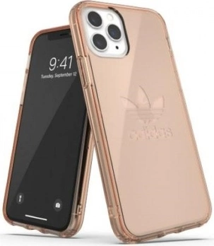 adidas Protective clear case Big Logo для Apple iPhone 11 Pro рожевий золотий