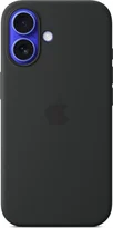 Apple silicone case with MagSafe для iPhone 16 black