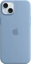 Apple silicone case with MagSafe для iPhone 15 Plus winterblau