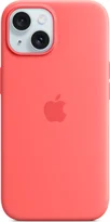 Apple silicone case with MagSafe для iPhone 15 Guave
