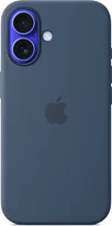 Apple silicone case with MagSafe для iPhone 16 Denim