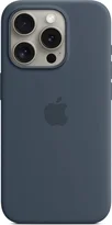 Apple silicone case with MagSafe для iPhone 15 Pro sturmblau
