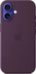 Apple silicone case with MagSafe для iPhone 16 plum