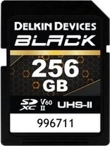 Delkin Black R290/W190 SDXC 256GB, UHS-II U3, Class 10