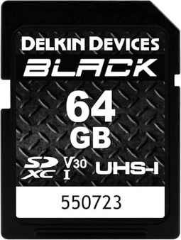 Delkin Black R90/W90 SDXC 64GB, UHS-I U3, Class 10