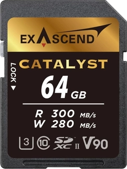 Exascend Catalyst R300/W280 SDXC 64GB, UHS-II U3, Class 10