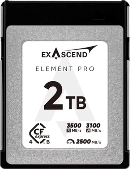 Exascend Element Pro R3500/W3100 CFexpress 4.0 Type B 2TB