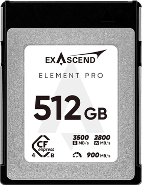 Exascend Element Pro R3500/W2800 CFexpress 4.0 Type B 512GB
