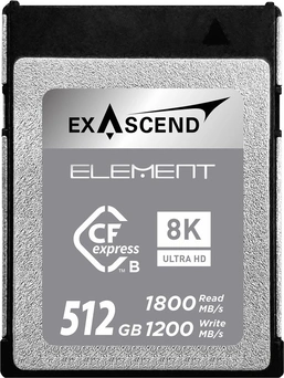 Exascend Element R1800/W1200 CFexpress 2.0 Type B 512GB