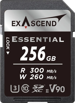 Exascend Essential R300/W280 SDXC 256GB, UHS-II U3, Class 10