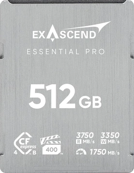 Exascend Essential Pro R3750/W3350 CFexpress 4.0 Type B 512GB