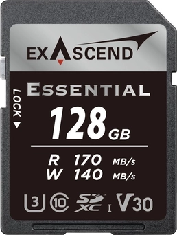 Exascend Essential R170/W140 SDXC 128GB, UHS-I U3, Class 10