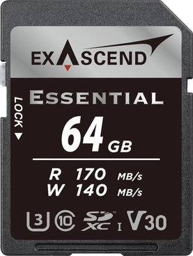 Exascend Essential R170/W140 SDXC 64GB, UHS-I U3, Class 10