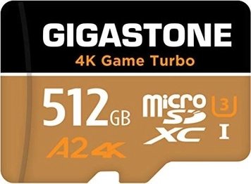 Gigastone 4k Game Turbo R100/W60 microSDXC 512GB Kit, UHS-I U3, A2, Class 10