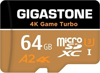 Gigastone 4k Game Turbo R95/W35 microSDXC 64GB Kit, UHS-I U3, A2, Class 10