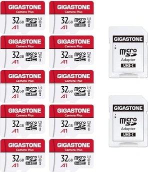 Gigastone Camera Plus R90/W20 microSDHC 32GB Kit, UHS-I U1, A1, Class 10, 10er-Pack