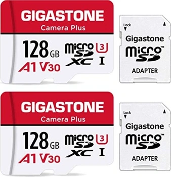 Gigastone Camera Plus R100/W50 microSDXC 128GB Kit, UHS-I U3, A1, Class 10, 2er-Pack