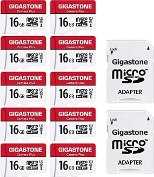 Gigastone Camera Plus R85/W15 microSDHC 16GB Kit, UHS-I U1, Class 10, 10er-Pack