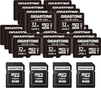 Gigastone Full HD Video R90/W20 microSDHC 32GB Kit, UHS-I U1, Class 10, 20er-Pack