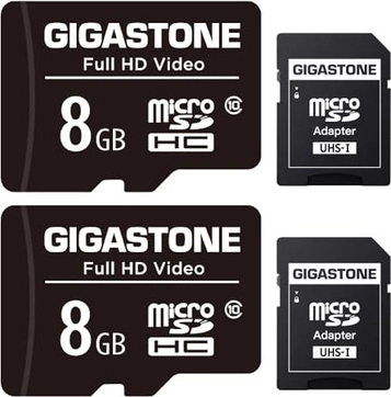 Gigastone Full HD Video R85/W15 microSDHC 8GB Kit, Class 10, 2er-Pack