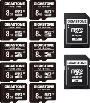 Gigastone Full HD Video R85/W15 microSDHC 8GB Kit, Class 10, 5er-Pack