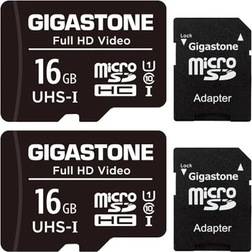 Gigastone Full HD Video R85/W15 microSDHC 16GB Kit, UHS-I U1, Class 10, 2er-Pack
