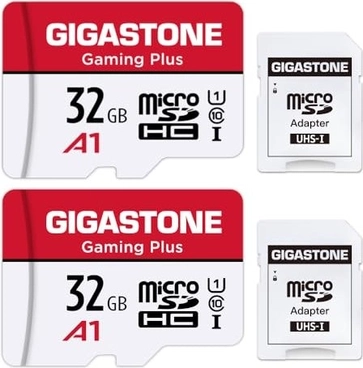 Gigastone Gaming Plus R90/W20 microSDHC 32GB Kit, UHS-I U1, A1, Class 10, 2er-Pack