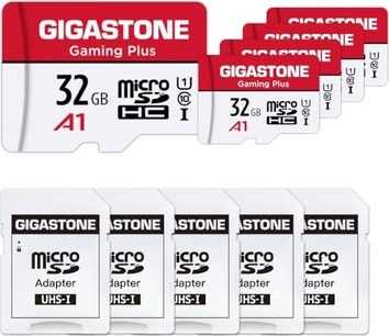 Gigastone Gaming Plus R90/W20 microSDHC 32GB Kit, UHS-I U1, A1, Class 10, 5er-Pack
