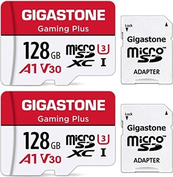 Gigastone Gaming Plus R100/W50 microSDXC 128GB Kit, UHS-I U3, A1, Class 10, 2er-Pack