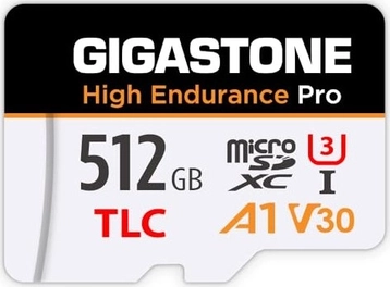 Gigastone High Endurance Pro R150/W120 microSDXC 512GB Kit, UHS-I U3, A1, Class 10