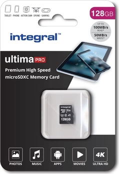 Integral Premium High Speed R100/W50 microSDXC 128GB, UHS-I U3, A1, Class 10