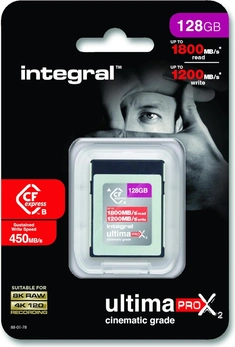 Integral ultima PRO X2 Cinematic Red R1800/W1200 CFexpress 2.0 Type B 128GB