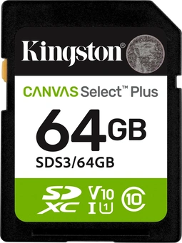 Kingston Canvas Select Plus Gen3 R100 SDXC 64GB, UHS-I U1, Class 10