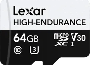 Lexar High-Endurance R100/W35 microSDXC 64GB, UHS-I U3, Class 10