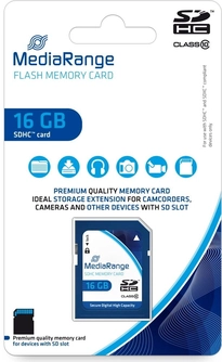 MediaRange R45/W15 SDHC 16GB, Class 10
