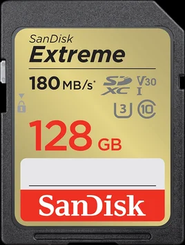 SanDisk Extreme R180/W90 SDXC 128GB, UHS-I U3, Class 10