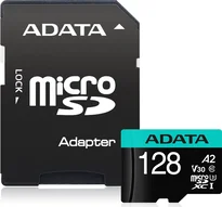 ADATA Premier Pro R100/W85 microSDXC 128GB Kit, UHS-I U3, A2, Class 10