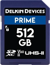 Delkin Prime R280/W150 SDXC 512GB, UHS-II, Class 10