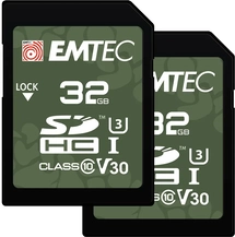 Emtec Outdoor R100/W50 SDHC 32GB, UHS-I U3, Class 10, 2er-Pack
