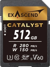 Exascend Catalyst R280/W150 SDXC 512GB, UHS-II U3, Class 10