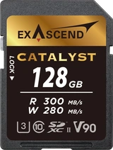 Exascend Catalyst R300/W280 SDXC 128GB, UHS-II U3, Class 10