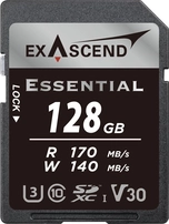 Exascend Essential R170/W140 SDXC 128GB, UHS-I U3, Class 10