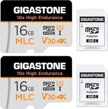 Gigastone 10x High Endurance R95/W30 microSDHC 16GB Kit, UHS-I U3, Class 10, 2er-Pack