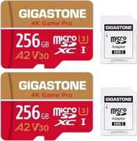 Gigastone 4K Game Pro R100/W60 microSDXC 256GB Kit, UHS-I U3, A2, Class 10, 2er-Pack
