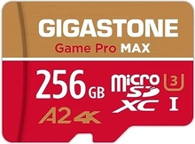 Gigastone 4K Game Pro MAX R130/W85 microSDXC 256GB Kit, UHS-I U3, A2, Class 10