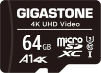 Gigastone 4K UHD Video R90/W20 microSDXC 64GB Kit, UHS-I U3, A1, Class 10