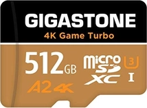 Gigastone 4k Game Turbo R100/W60 microSDXC 512GB Kit, UHS-I U3, A2, Class 10